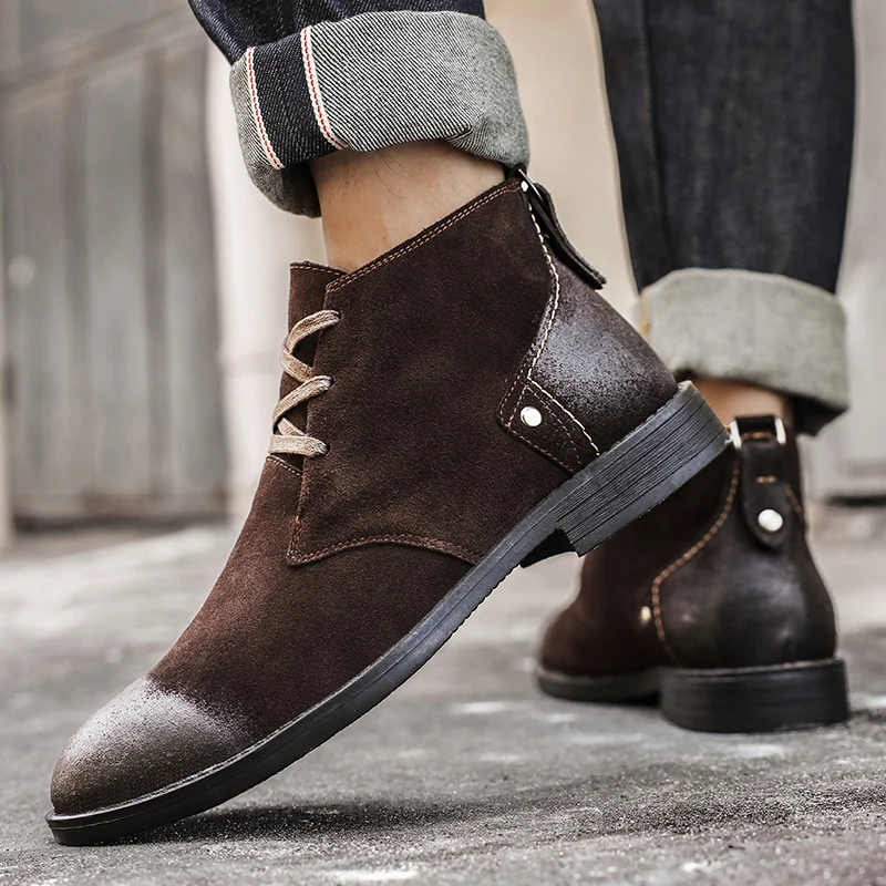 New Cow Suede Ankle Boots Hand - Craft Tools recension och pris