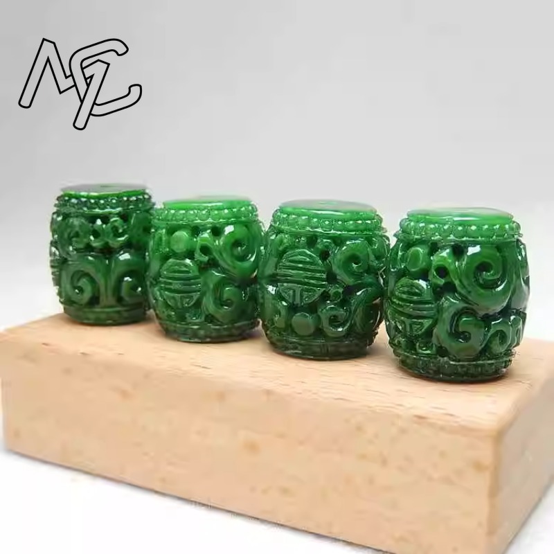 5pc Natural Green Jade Carving - Beading recension och pris