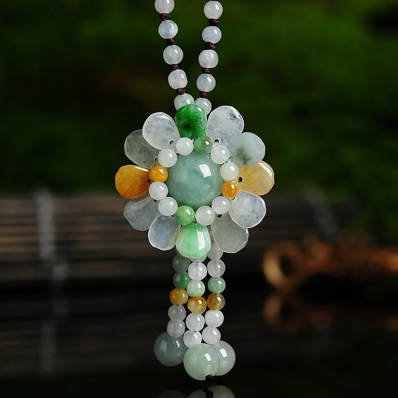 Certified Burmese Jade Sunflow - Beading recension och pris