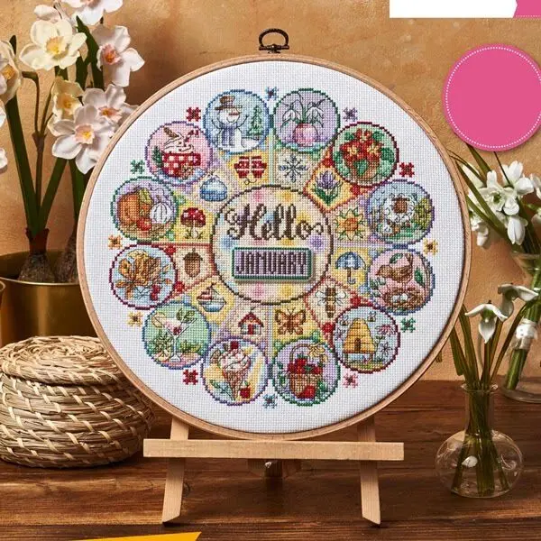 [CC4270 - Happy Year]  DIY Sta - Cross Stitch Stamped Kits Beginners recension och pris