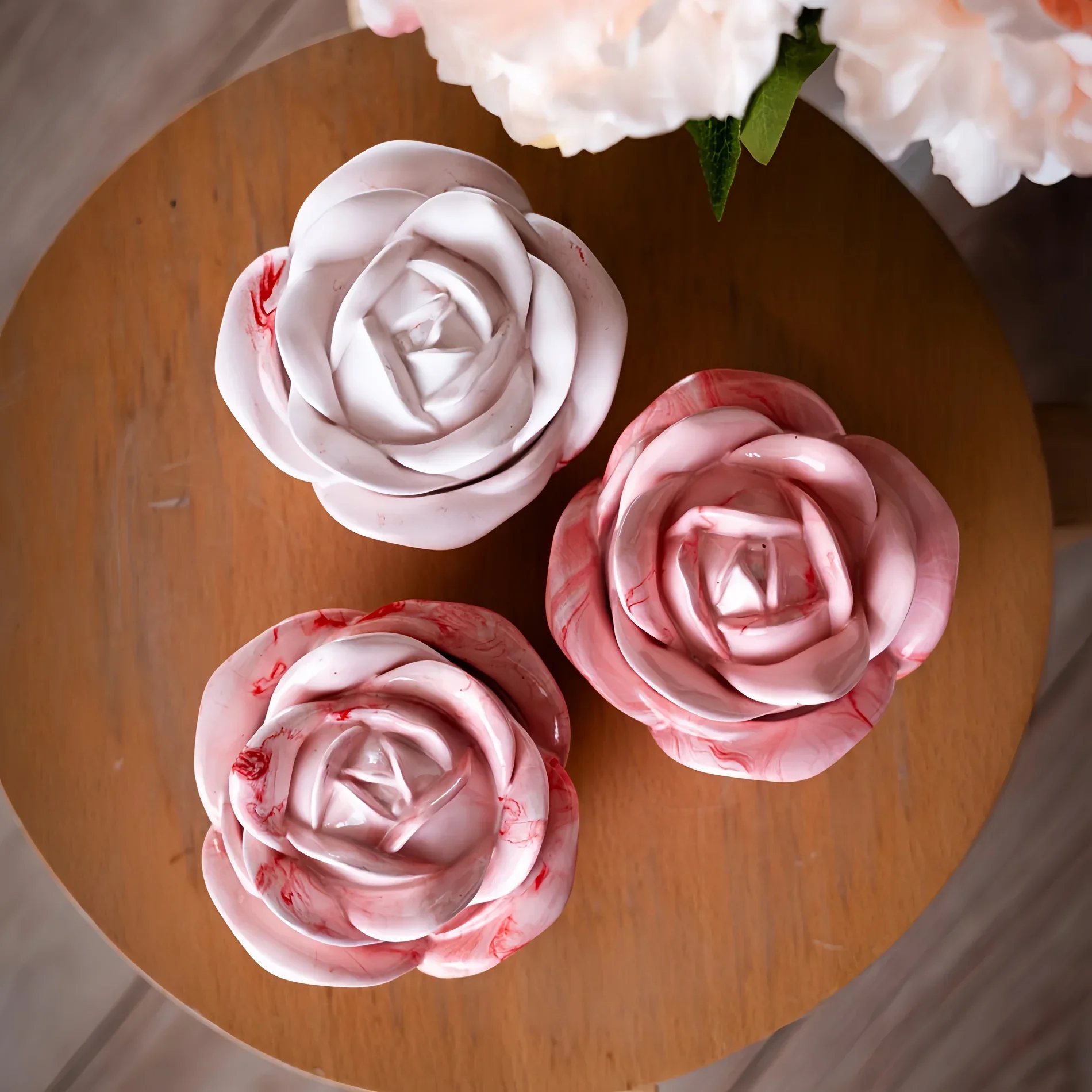 2-Piece Set Rose Shaped Silico - Silicone Epoxy Resin Molds Set recension och pris