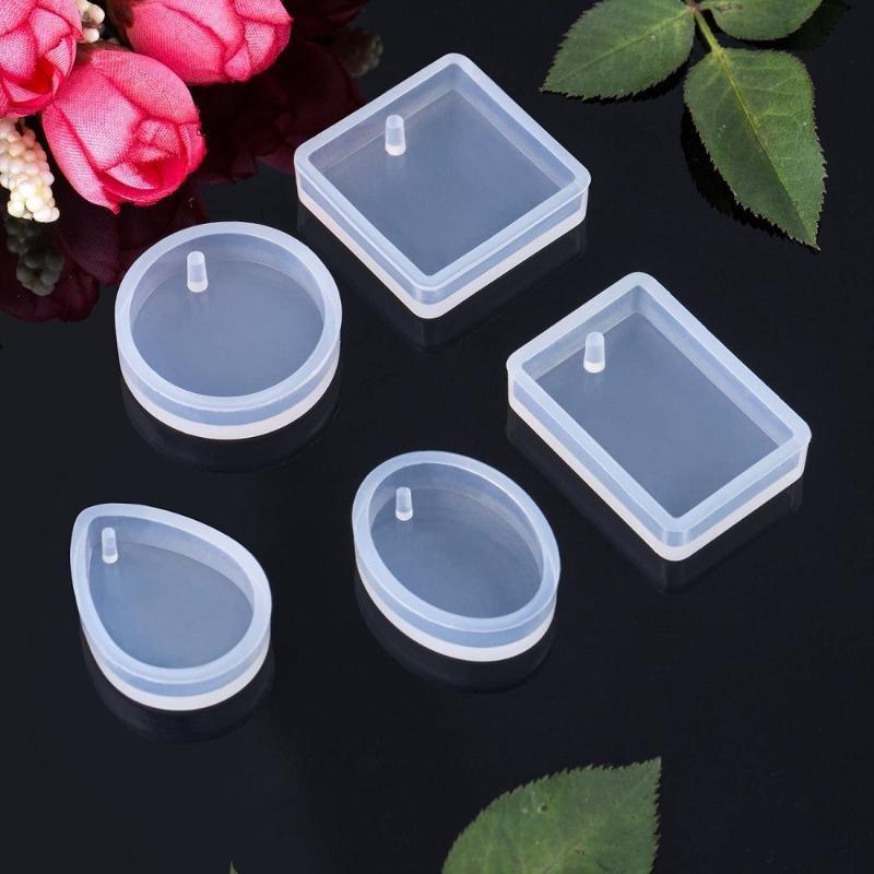 20Pcs/Set DIY Keychain Pendant - Silicone Epoxy Resin Molds Set recension och pris