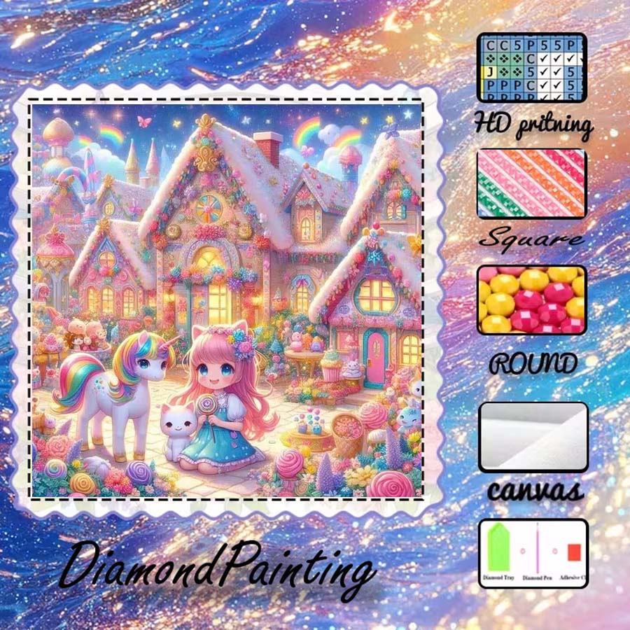 1 piece 5D DIY flocking cloth, - 5D Diamond Painting Kit Full Drill recension och pris