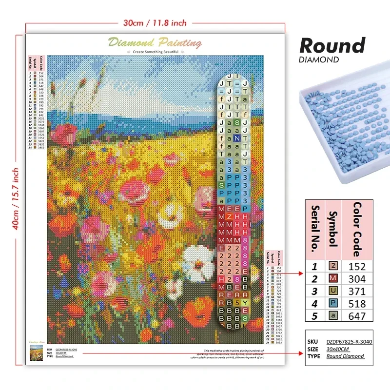 5D DIY Diamond Painting Kit Fr - 5D Diamond Painting Kit Full Drill recension och pris